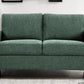 Green Mid Century Modern Couch and Loveseat Set for Small Spaces