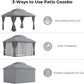 Durable Outdoor Gazebo 10x13 Ft Weatherproof Roofs