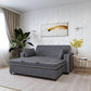 Ainsley Loveseat With Pull Out Sleeper Microfiber Charcoal