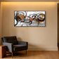 Charcoal Brown Abstract Wall Art Canvas 40X20 Inches