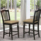 Chelsea Counter Dining Chairs Set Of 2 Black Faux Leather