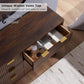 Dark Walnut Contemporary Fluted Six Drawer Dresser