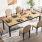 78 Inch Rustic Wood Dining Table For 6-8 People Rectangular