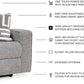Premium Reclining Sofa Illuminating Gray USB Ports