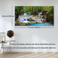 Tropical Waterfall Land scape Wall Art Canvas 71x36in
