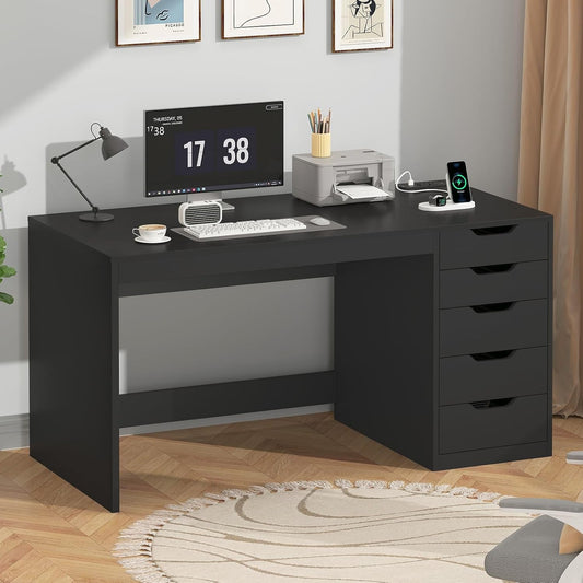 47 Inch Computer Desk With Multifunctional Storage-0