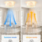 20Inch Boho Bladeless Flush Ceiling Fan Ambient Light