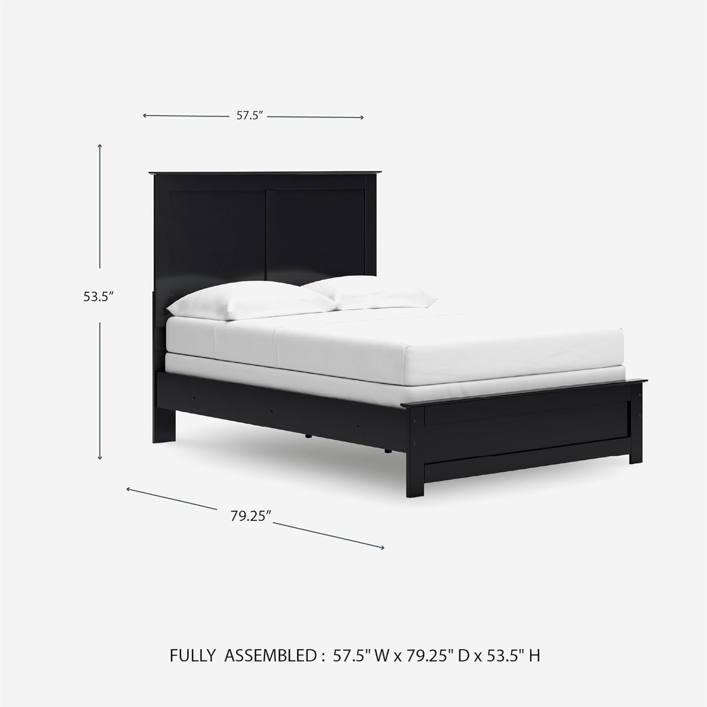 Ashley Maribel Full Panel Bed Black Matte Finish Coated