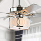 Contemporary Reversible Chrome Lighting Ceiling Fan