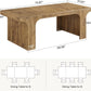 71 Inch Industrial Farmhouse Dining Table Double Pedestal
