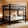 Twin Over Twin Industrial Grade Steel Bunk Bed Black Finish