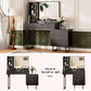 Vanity Desk With Dimmable Illuminated Mirror Black