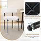 Elegant White Sherpa Upholstered Dining Chairs Set