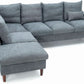 Sectional Sofa Grey Left Facing Chaise Living Room-4