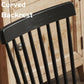 Windsor Spindle Back Dining Chair Armless Black Wood