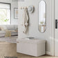 Cream White Foldable Storage Ottoman Bench 15x30x15