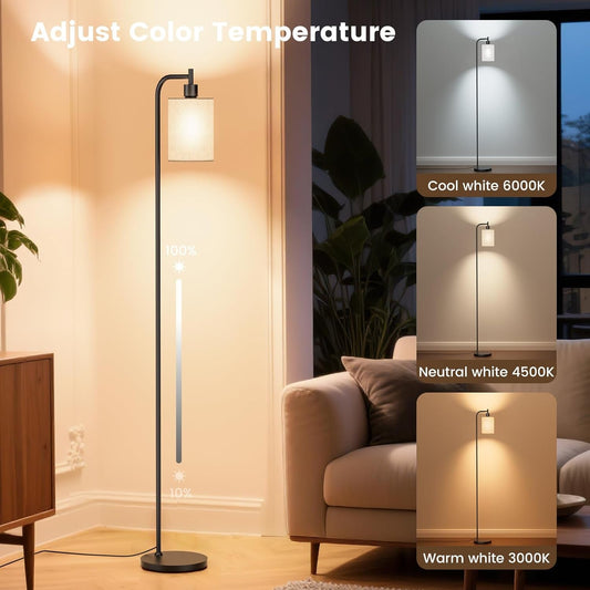 Dimmable Floor Lamp With Remote Three Color Temperatures-1