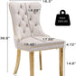 Velvet Dining Chairs Set Of 4 With Gold Plated Legs