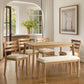 Farmhouse Dining Table Set With Upholstered Chairs