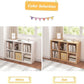 Modularized Cube Organizer Bookcase White Fabric Bins
