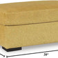 Yellow Modern Ottoman With Premium Upholstery Fabric