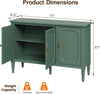 Forest Green Buffet Sideboard With Adjustable Shelves