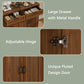 Farmhouse Fluted Walnut Sideboard Cabinet With Drawers