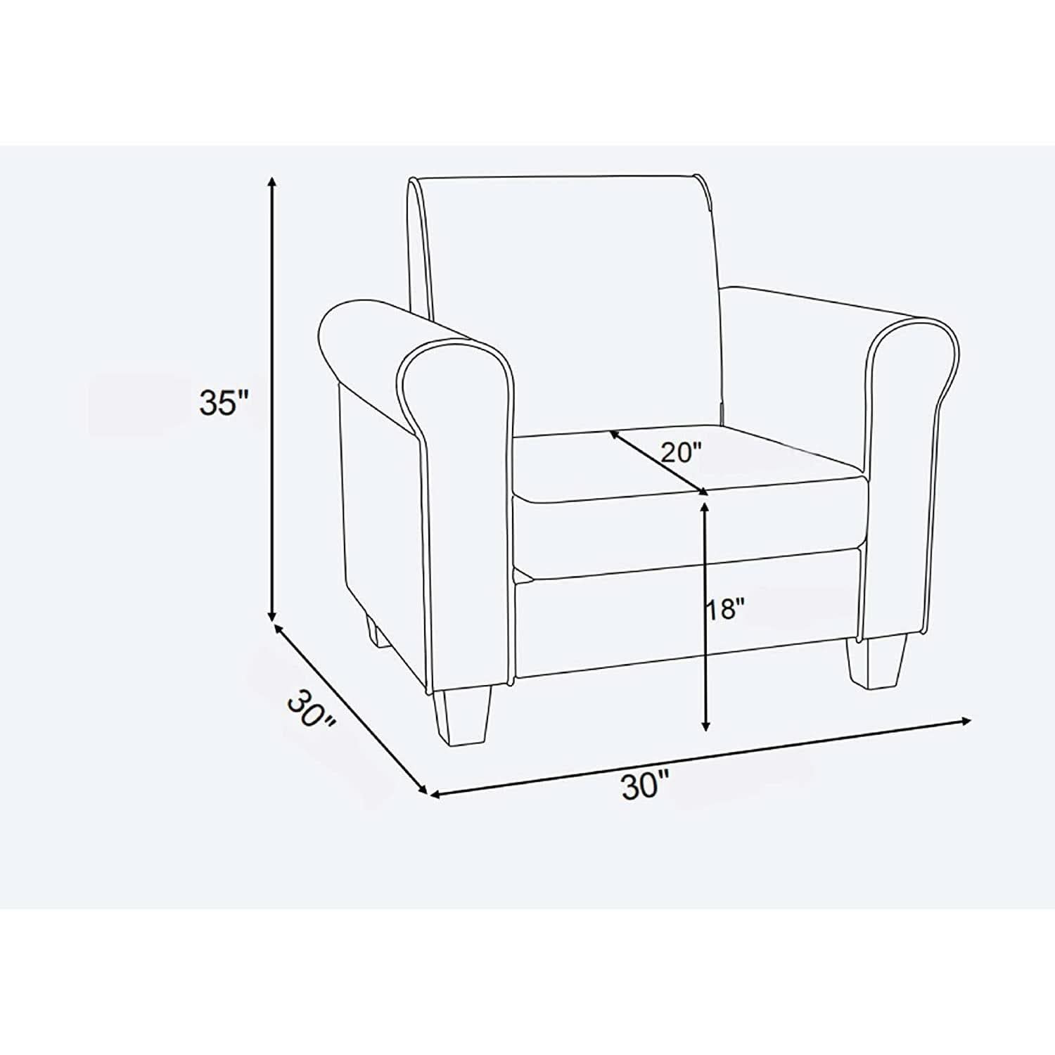 Black Accent Chair Modern Design For Living Room Furniture-1