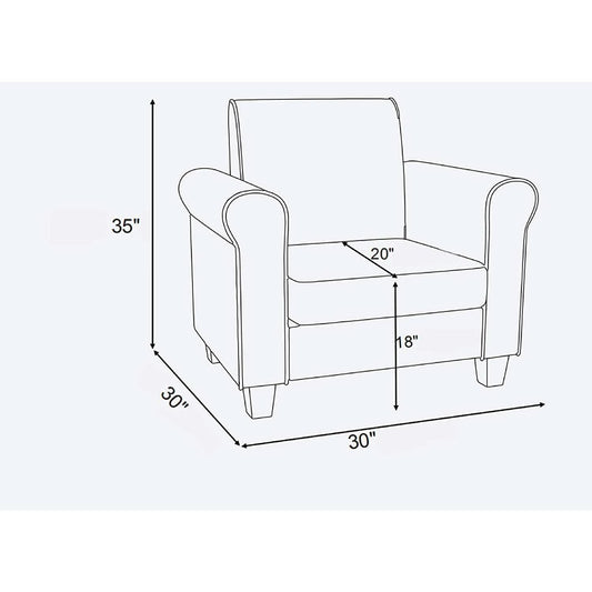 Black Accent Chair Modern Design For Living Room Furniture-1