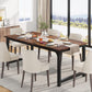 Tribesigns Brown Industrial Dining Table Metal Legs