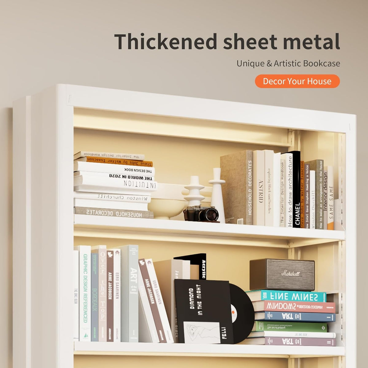 Commercial Grade Steel 71 Inch Adjustable Bookcase