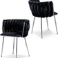 Black Velvet Upholstered Dining Chairs For Couples