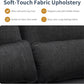 Black L Shaped Sleeper Sofa With Integrated Storage
