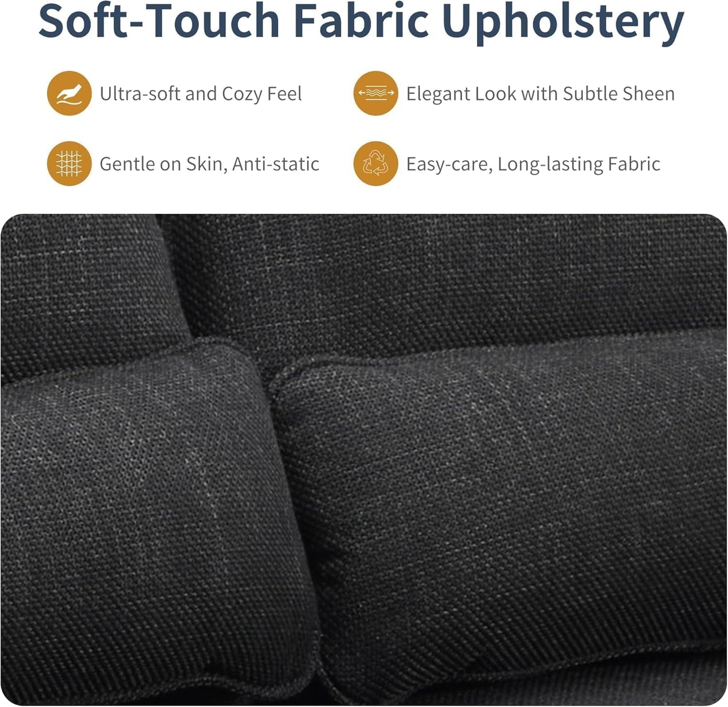 Black L Shaped Sleeper Sofa With Integrated Storage
