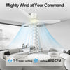 Integrated Lighting Reversible 52 Inch Ceiling Fan