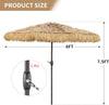 8ft Tiki Umbrella With UPF50 Ultraviolet Protection