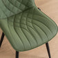 Dining Chairs Set of 2 Olive Cushioned Upholstered