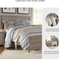 Weathered Gray Queen Panel Bed Engineered Lumber wood