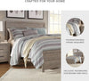 Weathered Gray Queen Panel Bed Engineered Lumber wood