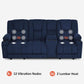 Navy Ultra Premium Zero Gravity Massage Recliner Sofa