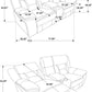 Taupe Recliner Loveseat With Center Console Manual Recline