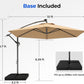 Ten Foot Cantilever Offset Patio Umbrella Beige Base Included