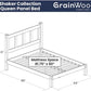 Queen Solid Renewable Pine Platform Bed Espresso Finish