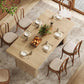 63 Inch Farmhouse Dining Table Seats 6 With Fluted Lines