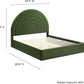 Full Sized Velvet Platform Bed Moss Green