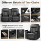 Living Room Furniture Set Loveseat Recliner And 2 Piece Massage Recliner Chairs