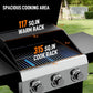 Three Burner Portable Propane Grill Weather Resistant BTU