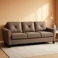 Harrington Microfiber Brown Three Seat Sofa Living Room