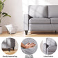 Contemporary Gray Sectional Sofa With Storage Ottoman