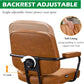 Brown Desk Chair With Wheels And Armrests Adjustable